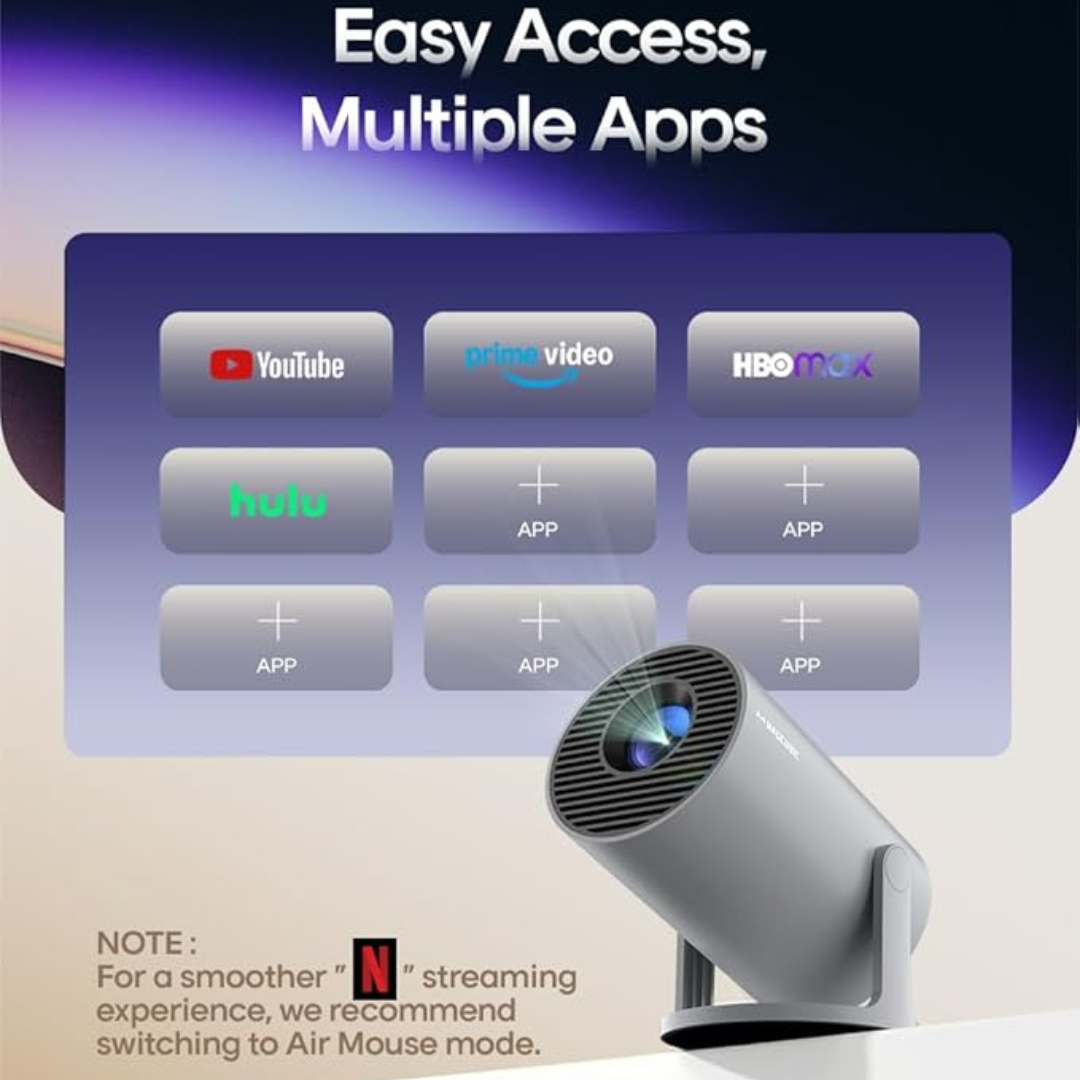 Portable mini cinema with built‑in apps